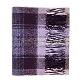Mit Fransen Kiltane of Scotland Winterschal aus 100% Lammwolle, weich, mehrfarbig, Tartan-Muster - Schottisches Design Gr. onesize, Vivienne Schottenkaro, Flieder
