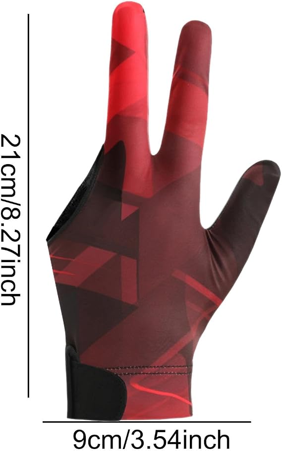 Billiard Glove - Pool Glove Billiard Left Hand - Pool Gloves, 3 Fingers Show Billiard Gloves for Men, Lightweight Billiard Equipment for All Play Positions and Styles