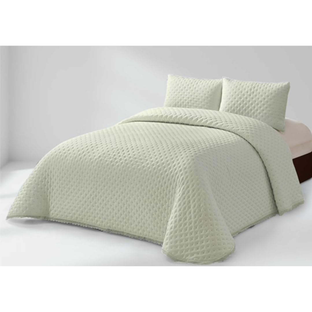 BLANCO NUMERO UNO Colcha bouti con Volante Modelo banel Clara Vidal Gris (150 CM)