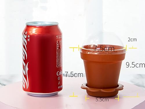 Miniatura 2 de 50 paquetes de 50 tazas de postre para helado de 6.1 fl oz con tapas y cucharas, 50 juegos de macetas, tazas de mousse, tazas de ensalada, tazones