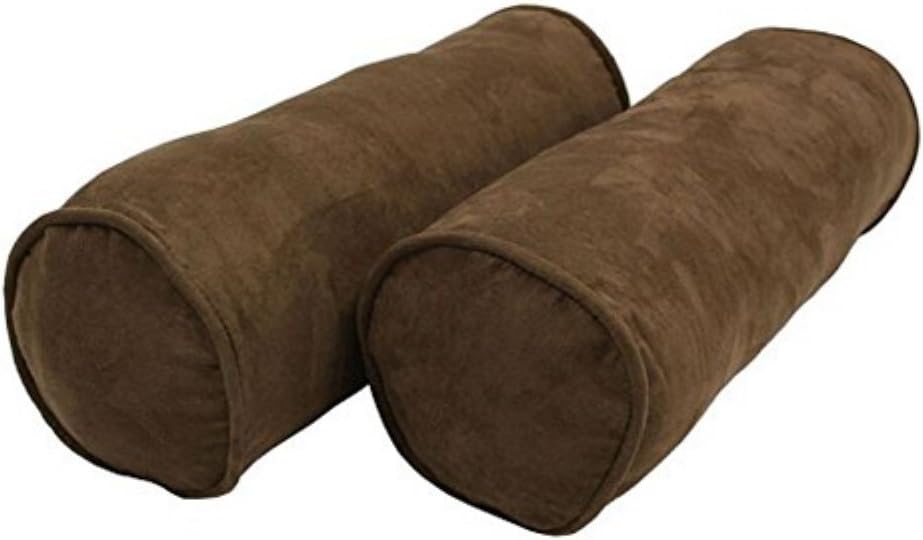 Blazing Needles Corded Microsuede Throw Pillows (Set of 2), 20" x 8", Sage Green