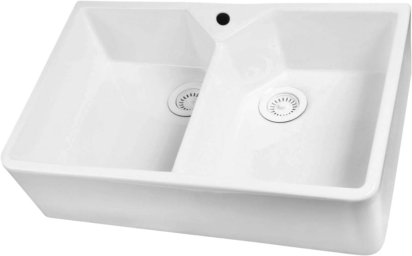 Jolie 31" x 20" Double Bowl Farmer Kitchen Sink