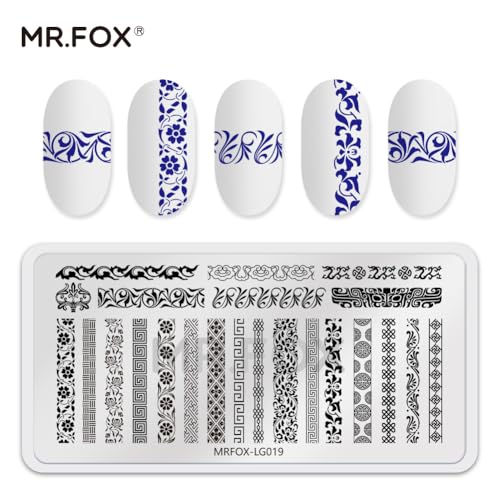 6 Pcs Nail Plates Stamping Set Dragon Patterned Chinese Traditional Decoration Style Nail Art DIY Stamping Template