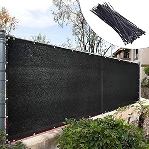 Royal Shade Sichtschutz Netzgewebe-Stoff 1,2m x 3m Schwarz