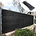 Royal Shade 4' x 50' Black Fence Privacy Screen Cover Windscreen, with Heavy Duty Brass Grommets, Custom Make Size
