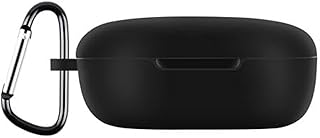 حافظة سماعات اذن من السيليكون الناعم مع حلقة تثبيت لجهاز ريدمي بادز 4 لايت (اسود)