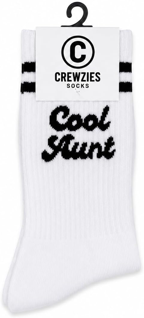 Cool Aunt Socks for Women, Funny Crew Socks, Gift for Aunt