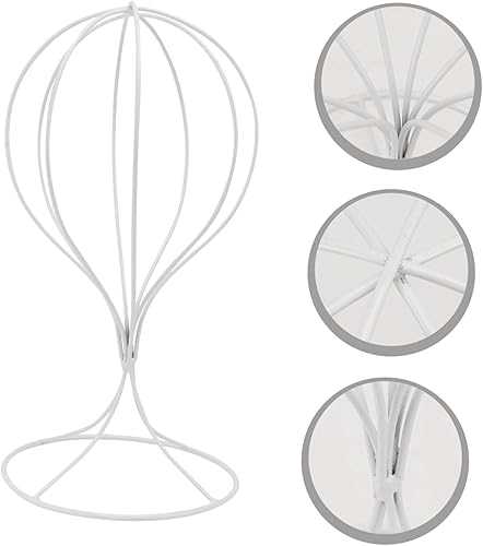 Miniatura 2 de Garneck Estante de hierro forjado para sombreros, soporte de exhibición de mesa, organizador de escritorio negro, trípode portátil, soporte de