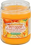 Mutneys Professional Pet Care Orange and Lemon Splash Scented Candle - Odour Eliminator - Air Freshener - Remover For Cat Dog Smells