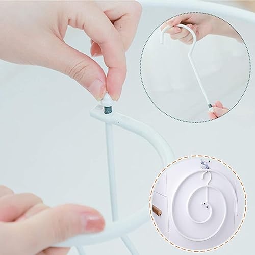 Miniatura 6 de Estante de secado de ropa de acero inoxidable, colgadores de ropa en espiral, estante de ahorro de espacio, estante de secado giratorio multifunción