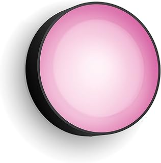 Philips Hue White and Color Ambiance Daylo, Smart Outdoor Wall Lamp, Integrated LED, Aluminium, Black