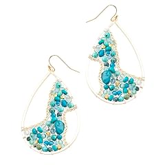 Blue Turquoise - Yellow Brass