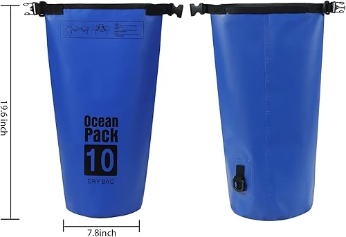 Miniatura 7 de YDYJKI Bolsa seca flotante impermeable para viajes de 5 l10 l20 l30 litros, el saco superior enrollable mantiene el equipo seco para kayak, rafting,