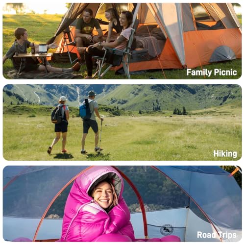Sleeping Bag for Adult Camping Backpacking Warm & Cold Weather (Green) - image 7