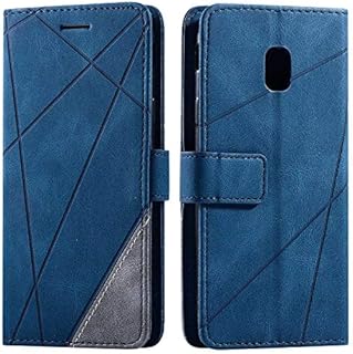 Galaxy J3 2017 Case, SONWO Premium Leather Flip Wallet Case Magnetic Closure Card Slots Kickstand Phone Case for Samsung Galaxy J3 2017, Blue