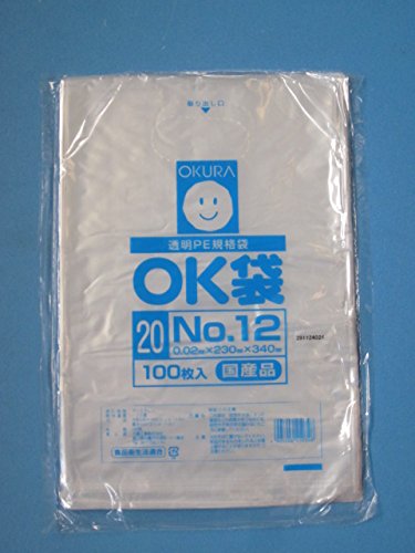 Amazon.co.jp: OK袋 0.02mm No.12 1,000枚箱入（100枚×10袋） 汎用