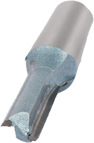 Vista 3 de X-DREE 12" x 516" Carbide Tip Woodworking CNC Double Flute Straight Router Cutter Bit(Punta de cortadora de fresadora recta con ranuras dobles