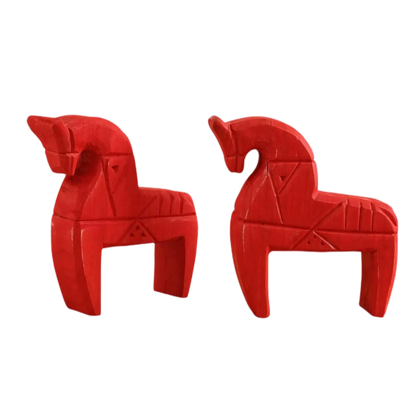 Msioytog Wooden Horses Statues Sculptures Animal Statues Collectibles Figurines Desktop Ornament for Offices Home Decorations Animal Statue Sculpture