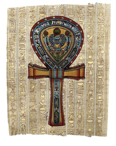 Ankh – Endless Life – Egyptian Crafts – Egyptian Art – Egyptian Papyrus Decor – Egyptian Hieroglyphs – Wall Art Papyrus – Unframed – Frameable – 9x13 inches