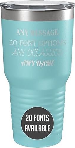 Miniatura 8 de Vaso de acero inoxidable aislado con tapa de 30 onzas (17 colores) con recubrimiento en polvo, grabado personalizado, nombre de mensaje de texto