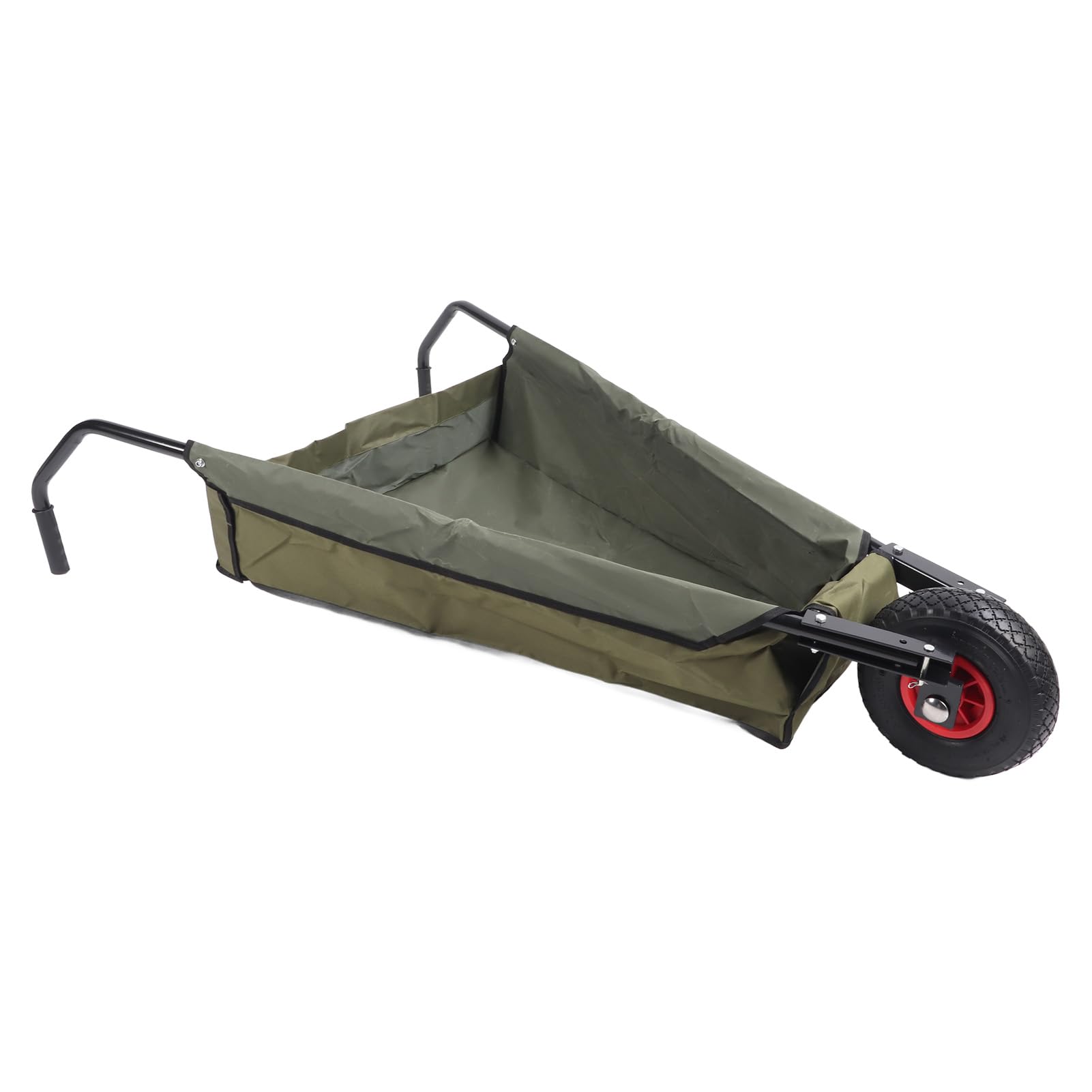 SIXRUN Klappbare Gartenschubkarre, Robuster, Zusammenklappbarer Gartenwagen für die Rasenpflege, 148 X 71 X 29 cm, Oxford-Stoff