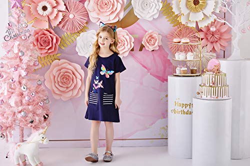 Dxton Toddler Baby Girls Dresses Summer Short Sleeves Dresses Outfits Sh4779 5T #TOP4