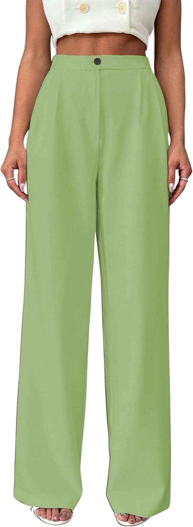 Women's Regular Fit Mid Rise Solid Lycra Ankle Length Regular Trouser Pant