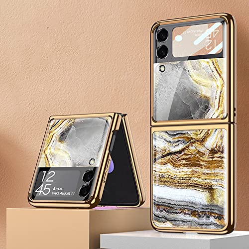 Étui en verre marbré Samsung Z Flip 4 pour sublimer vos looks en soirée