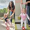 IULONEE Transpirable Bebés Ayudante para Caminar Asa Ajustable Asistente para Caminar para Niños Pequeños Niño de pie y para Caminar Arnés de Seguridad para Niños de 7-24 Meses (Mesh Rosa) #4