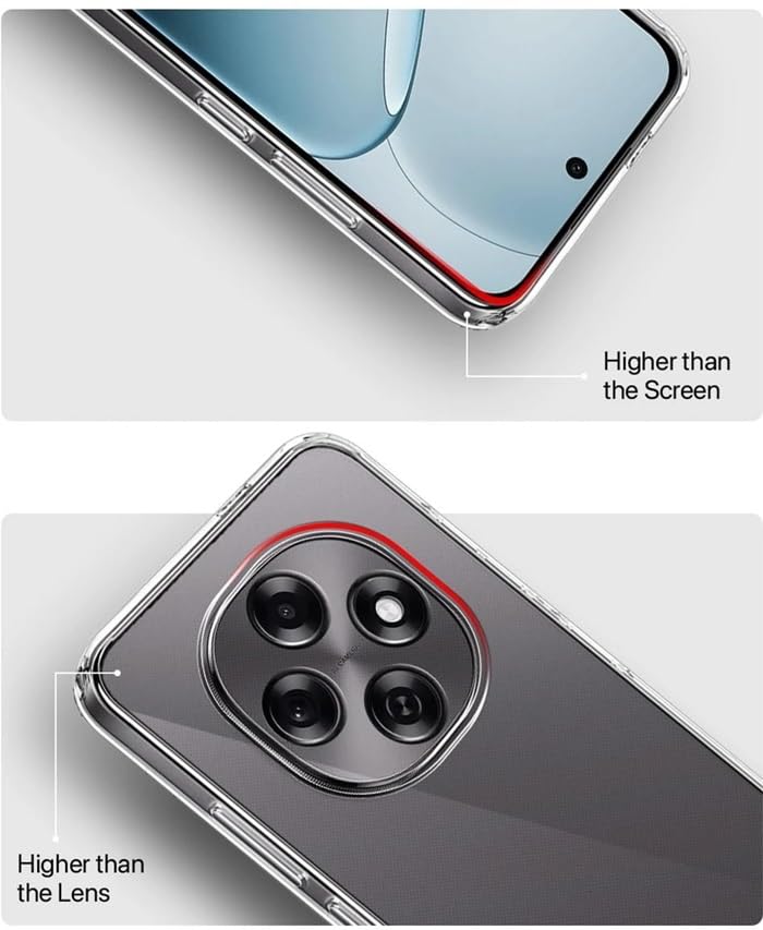 Image of REALCASE Silicone Back Cover Case, Scratch Resistant Protective Crystal Clear Transparent Shock Proof Back Cover Case for Oppo F31 Pro 5G