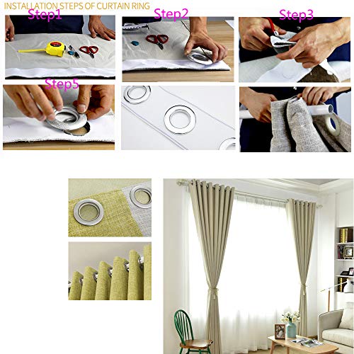 Anillos de metal de 40 mm para renovar cortinas de ventanas del hogar 7