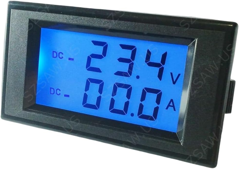 AILI DC DC Blue LCD Panel Meter 200V +-30A Positive Negative Current Meter Voltmeter Amperemeter Battery Detector Solar Wind HHO