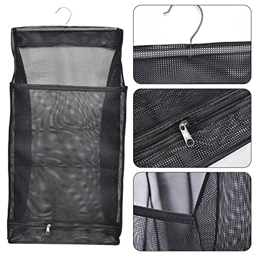 Youany Large Capacity Mesh Laundry Basket - Foldable Hanging Door Hamper With Stainless Steel Hook - Image 3