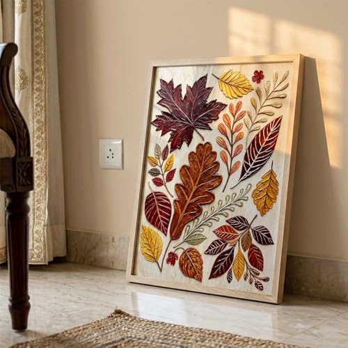 Image of kotart Abstract Floral Art WALL Framed Painting | Big Aesthetic WALL Framed Paintings for Living Room Bedroom Wall Decor (14X20 inch)