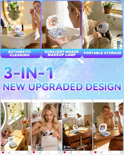Image of Ultrasonic Contact Lens Cleaner and Contact Lens Applicator Tool Kit(Grey+Black)