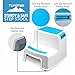 Two Step Kids Step Stools - 2 Pack, Blue - Child, Toddler Safety Steps for Bathroom, Kitchen and Toilet Potty Training - Non Slip Feet, Textured Friction Grip, Carrying Handle, Stackable