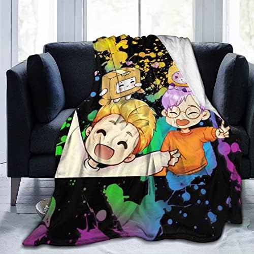 Lankybox Blanket Flannel Blankets Soft Cozy Lightweight Bed Decoration Blanket For Kids Boys Girls Men Women 50"X40"