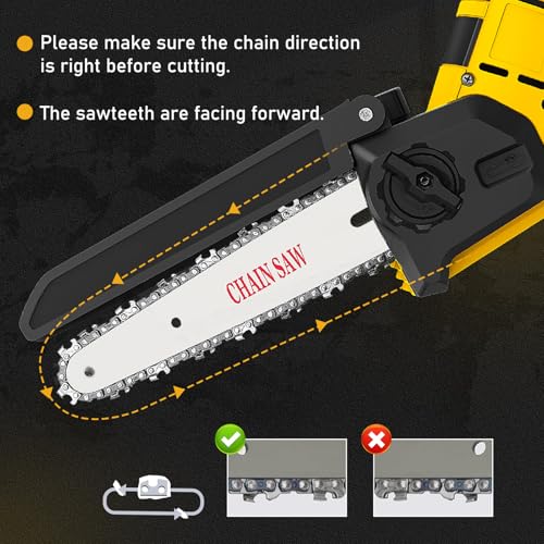 6 Inch Cordless Pole Saw for Dewalt 20V Max Battery (No Battery), Brushless Electric Chainsaw with Extension Pole, 15Ft Long Reach for Tree Pruning Hedge Cutting