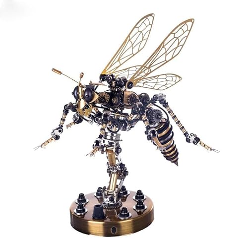 Metalkitor Wasp Steampunk 3D Metal Model Kit for Adults (without light)