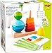 Produktbild HABA 305404 - Steckspiel Formenspaß, Motorikspiel aus Holz mit zwei Steckstäben und 10 Steckelementen, für freies Spielen oder Spiel nach Anleitung, Holzspielzeug ab 2 Jahren