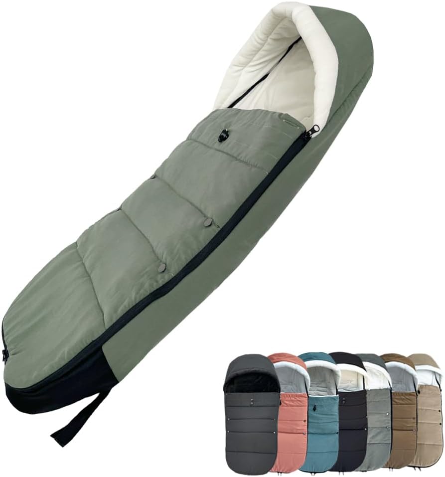 Universal Pushchair Footmuff for Babyzen YOYO/YOYO2 & Bugaboo, Waterproof Fabric Base, Easy-Clean, Warm Foot Cover for Strollers