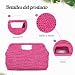 Imagen de EVEOUT Clutch de Rafia Trenzada para Mujer Verano Cartera de Mano Rafia para Playa Vacaciones Boho Bolso Paja Tejido para Fiesta Bodas