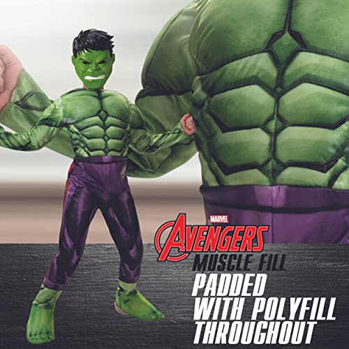 Marvel Boys Deluxe Hulk Costume, Incredible Hulk Child Bruce Banner Kids Halloween Costume - Officially Licensed Small #TOP7