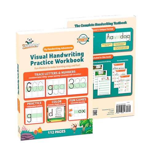 Channie'S Alphabet Tracing &Amp; Kids Writing Pad, Practice Visual Handwriting &Amp; Storytelling Workbooks, 80 Pages, Grades Prek – 1St, Summer School, Learning Workbook For Homeschool And After School