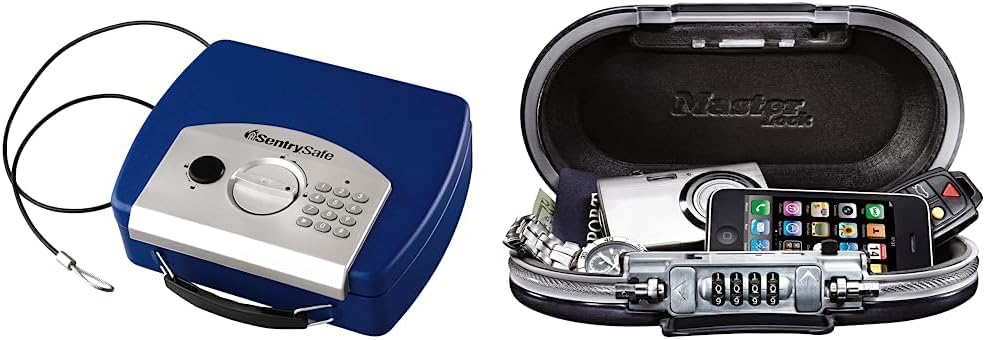 Sentry Safe Small Safe with Digital Keypad and Portable Combination Lock Box for Travel