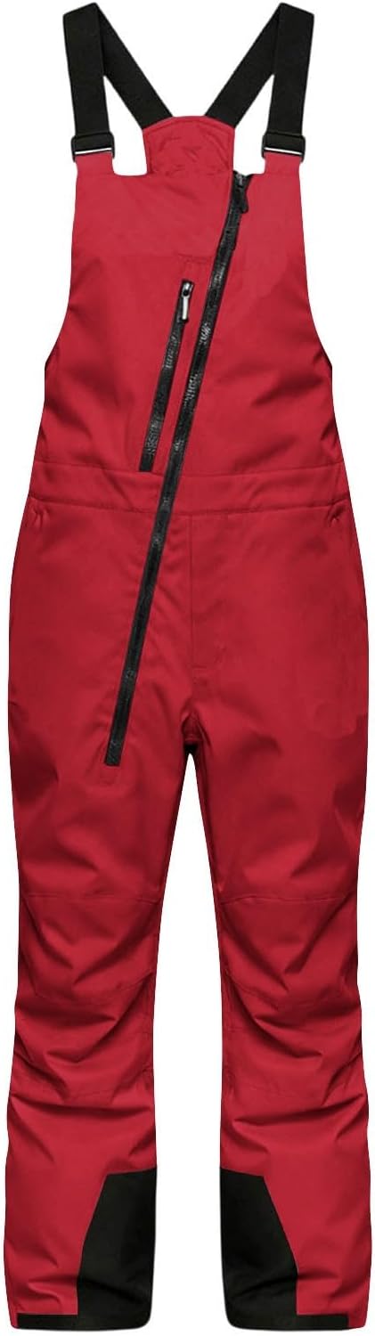 Girls Snow Bib Pants Winter Water-Resistant Insulated Ski Pants Overalls Kids Outdoor Windproof Warm Snowsuit
