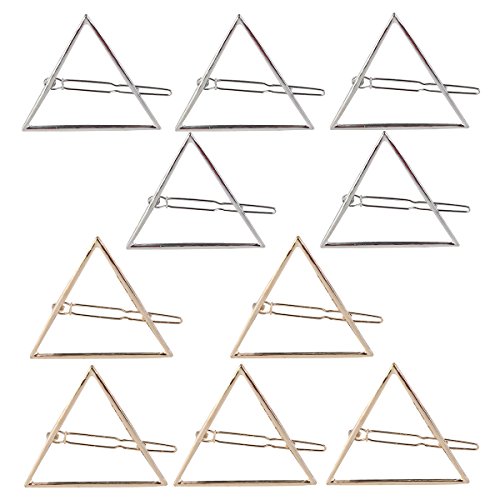 Rosenice Hollow Triangle Geometric Metal Hairpin Hair Clip Clamps Barrettes Bobby Pin Headwear