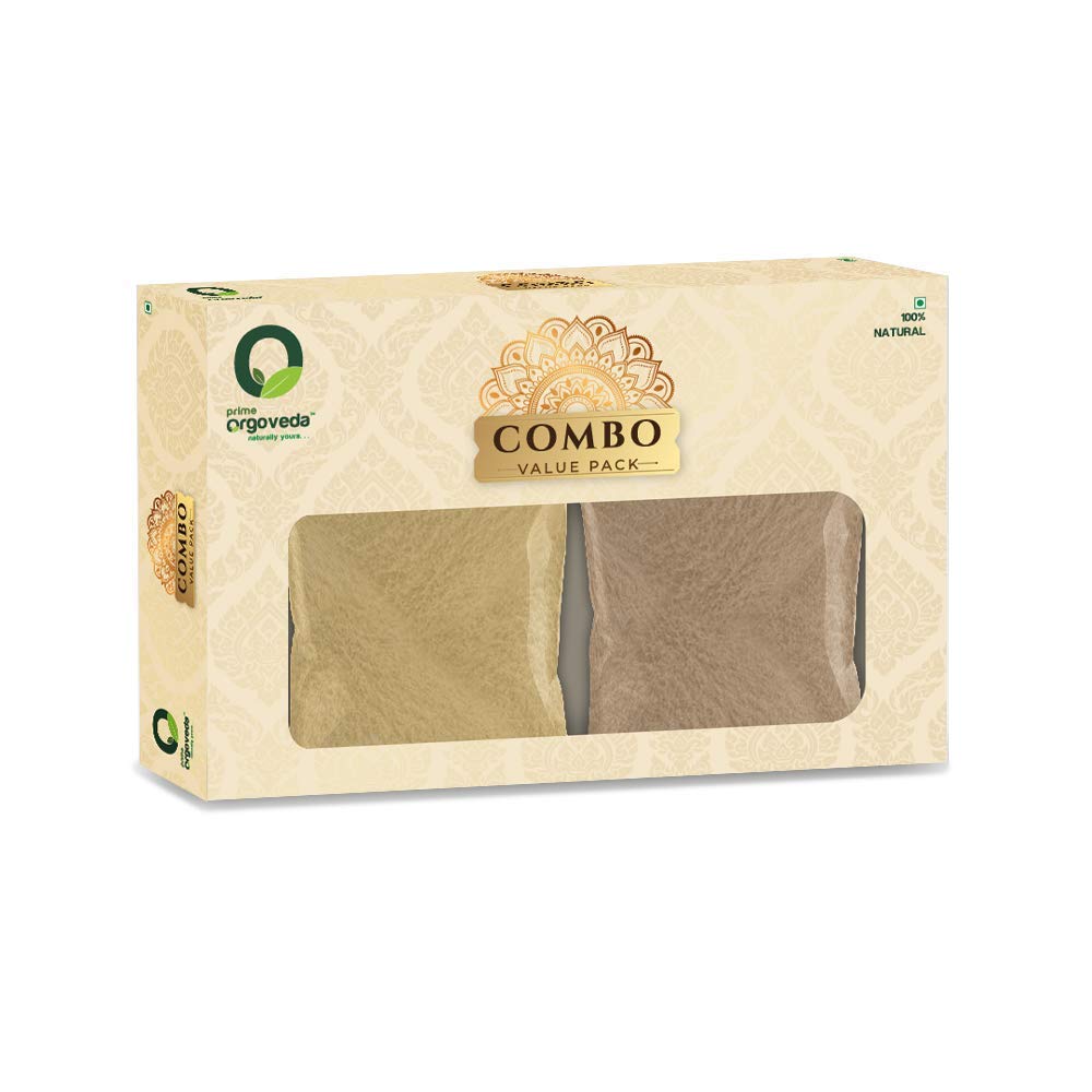Prime Orgoveda100% Natural & Pure Multtani mitti + Herbal Face Pack - Combo Pack of 2 (Each 200g)