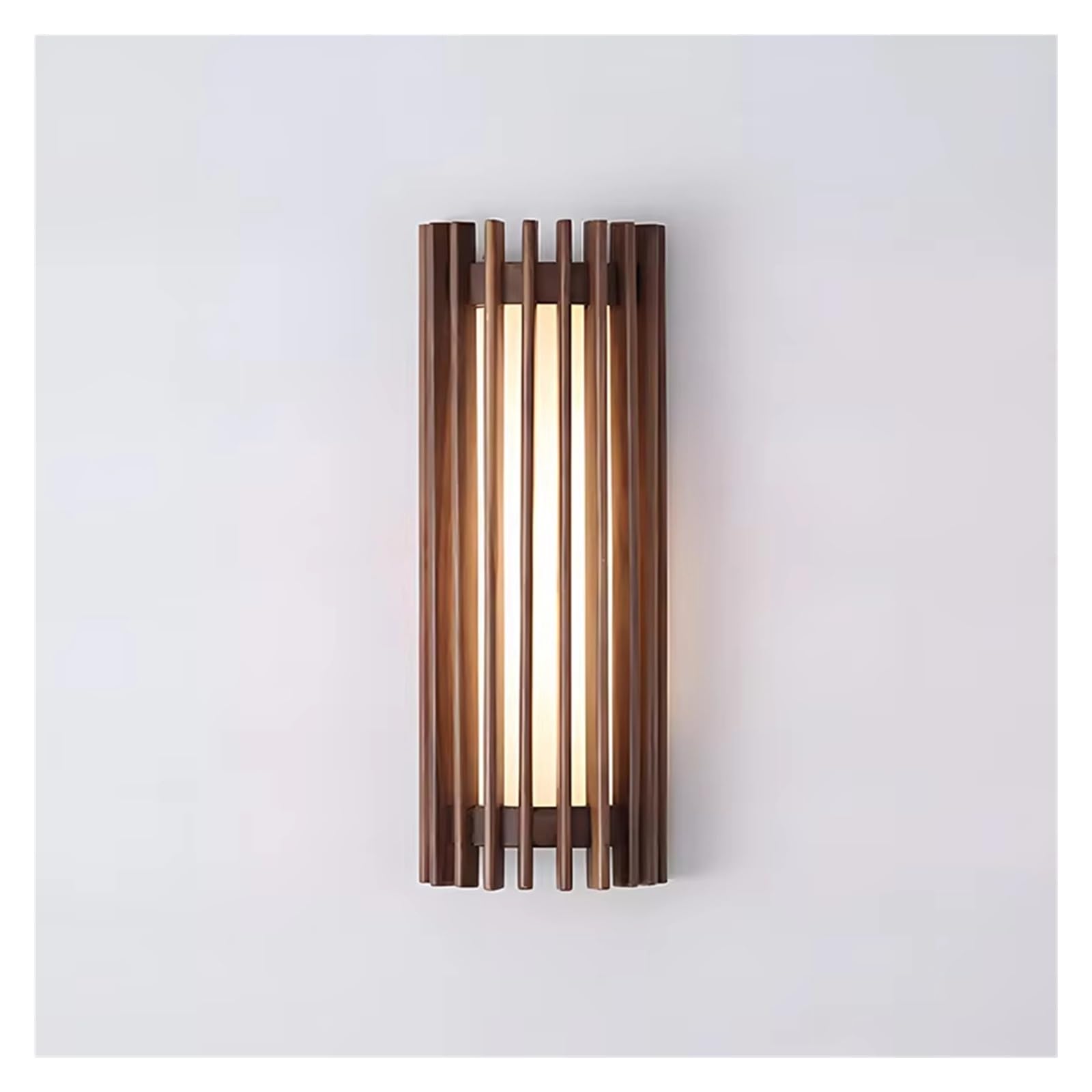 Walnut Wood Grid, Wall Sconce Lights for Bedroom, Bedside, Living, Dining Room, Corridor Aisle(Walnut Wood)