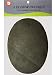 Two Large Sew-On Natural Suede Elbow Patches 4.75 in x 6.5 in - Charcoal